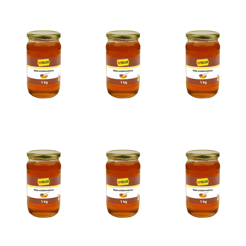 TOPSELLER Miód Wielokwiatowy 1 kg X6